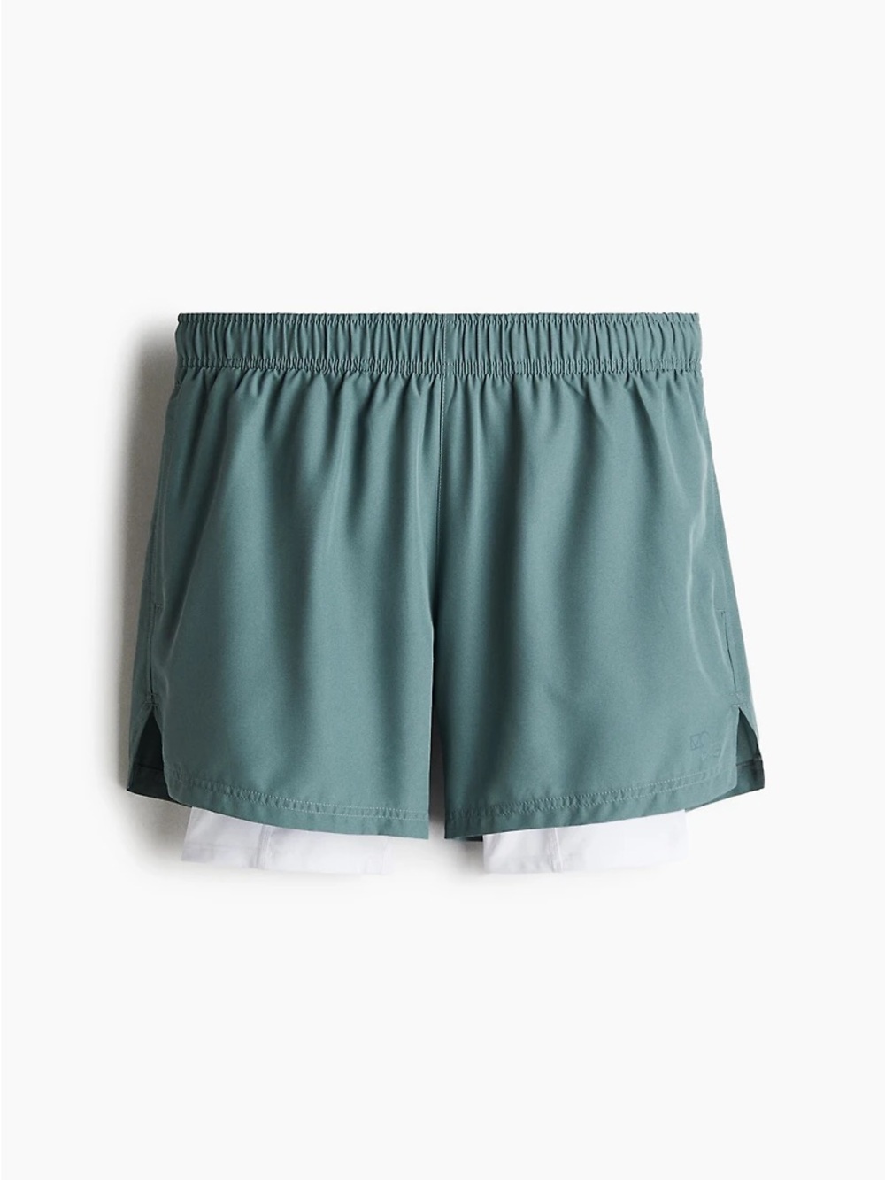 H&M Men’s Double Layered Sports Shorts With DryMove - Turquoise